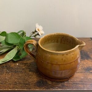 Vintage Rustic Brown Ceramic milk Pitcher